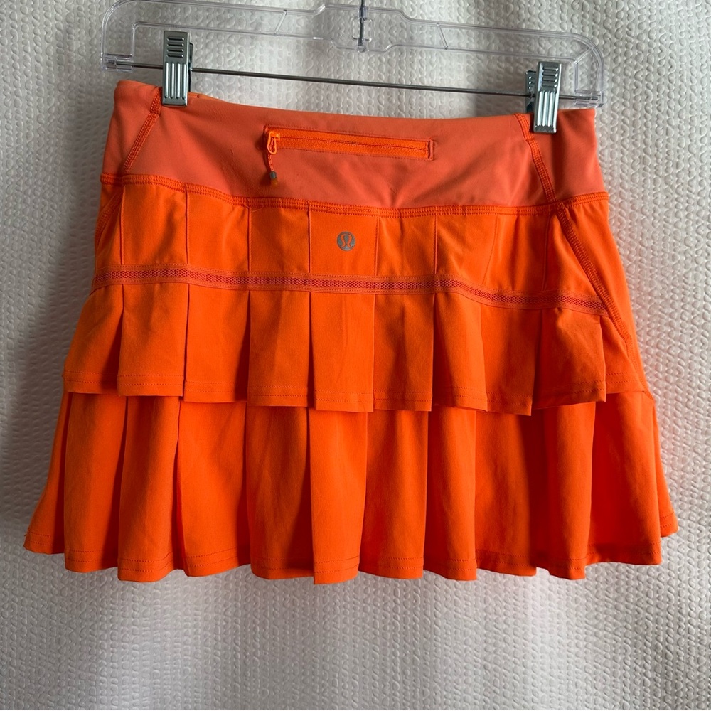 lululemon athletica Neon Orange Layered Skater Skirt